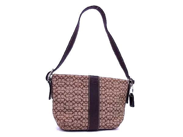 1円 □美品□COACH コーチ 4771 ミニシグネチャー キャンバス 