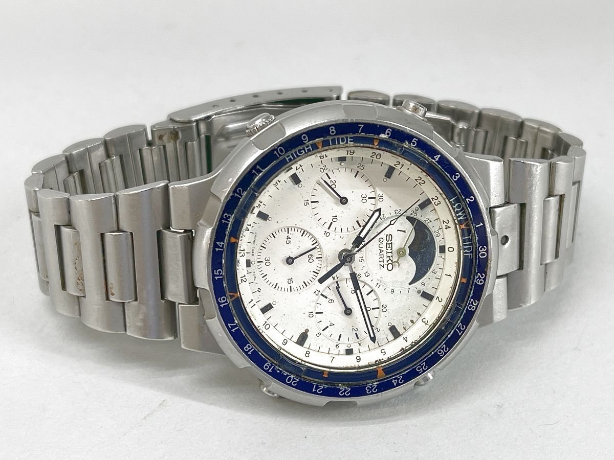 セイコー フィッシングマスター SEIKO - 7A48-7050 SS⁄QZ ホワイト文字 