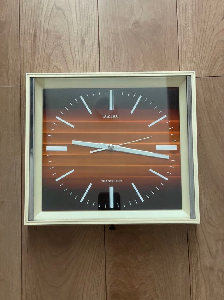 SEIKO 掛時計 スクエア型 70s スペースエイジ SEIKO セイコー トランジスター 掛時計 スペースエイジ ビンテージ 70