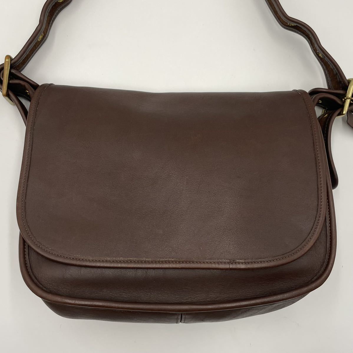 美品 OLD COACH オールドコーチ パトリアズレガシー ショルダーバッグ レザー 斜め掛け 肩掛け チョコレートブラウン ビンテージ