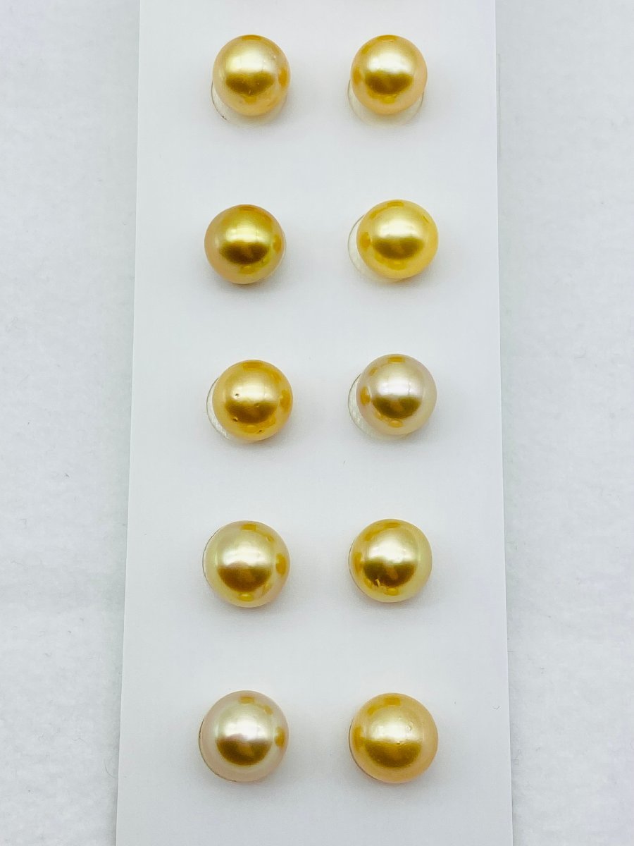 南洋白蝶真珠パールルース 両穴 15×13mm ナチュラルゴールドカラー