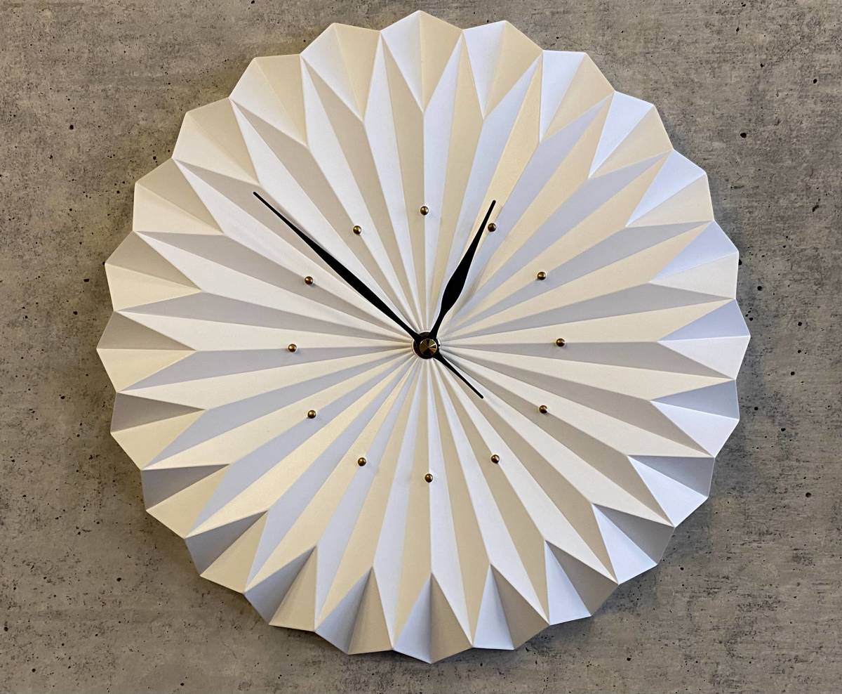 Sculptural Wall Clock(検索 スウィープムーブメント，北欧ビンテージ 