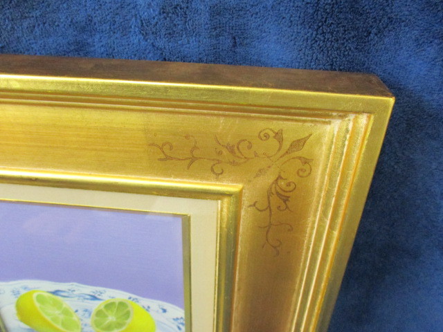 絵画 小館善四郎 「洋皿れもん」 サイズ：SM 油彩 現状品(静物画