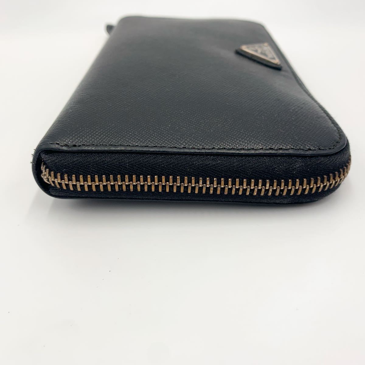 1円《極美品》PRADA プラダ 長財布 ラウンドファスナー ラウンドジップ 