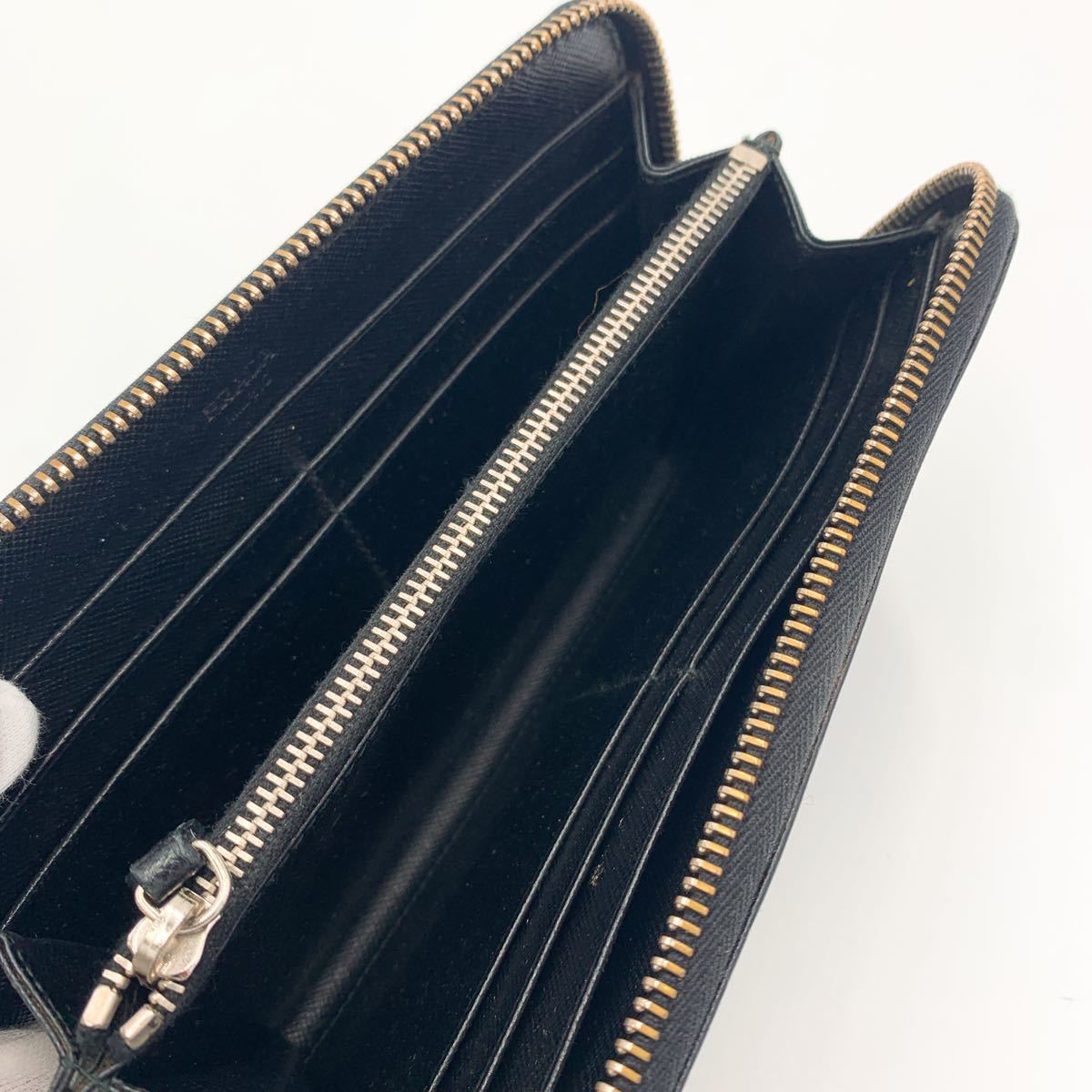 極美品 付属品完備】プラダ 長財布 ロゴ 型押し サフィアーノ レザー