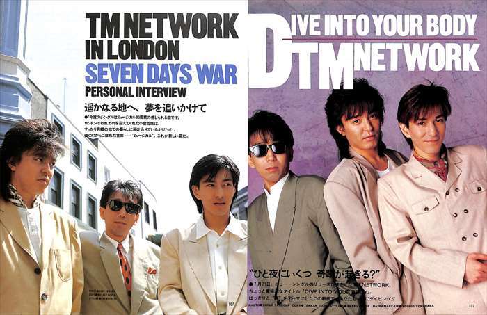 TM NETWORK TMネットワーク 切り抜き 500P＆ピンナップ3 ①貴重！初期