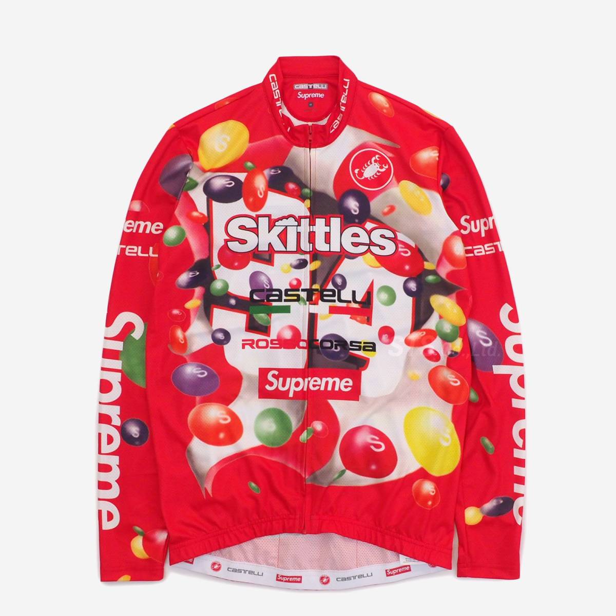 大得価，格安 Supreme/Skittles/Castelli L/S Cycling Jersey 赤XL シュプリーム/スキットルズ/キャステリ ロングスリーブ サイクリング ジャージー(トップス)｜売買されたオークション情報、yahooの商品情報をアーカイ 男性用