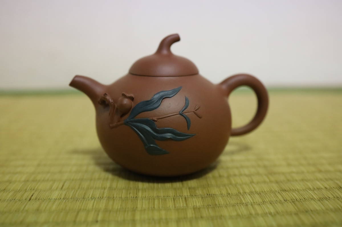 白泥急須 細工紫砂壺 中国宜興紫砂壺茶壺急須白泥希少珍品