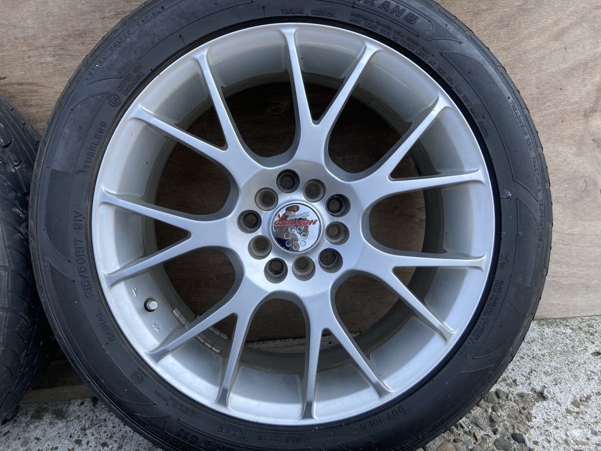 HOKUTO RACING 17インチ×7JJ ＋40 滅入り PCD100 4穴