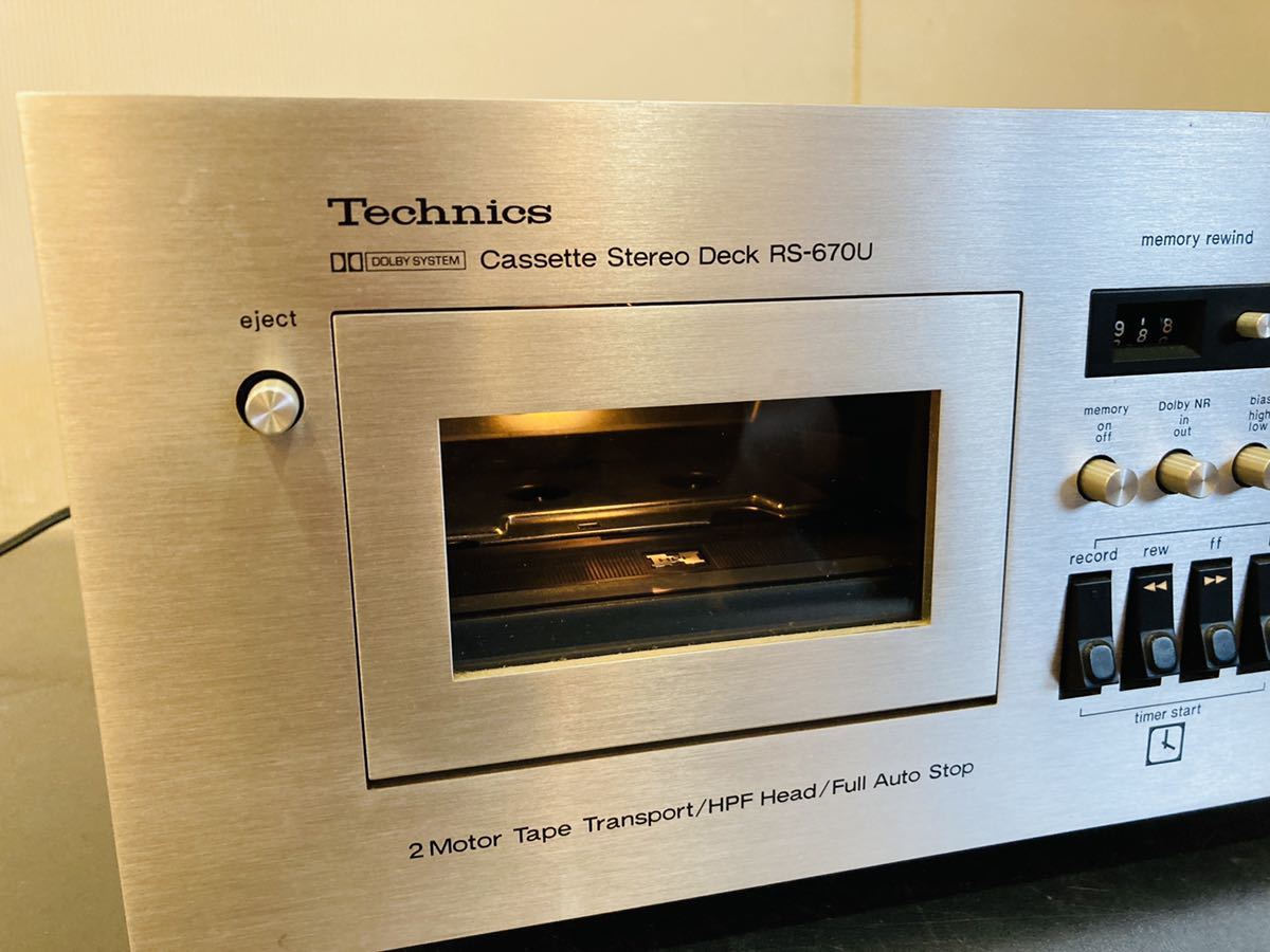 Technics RS-670U カセットデッキ 通電OKジャンクR8SD415 希少