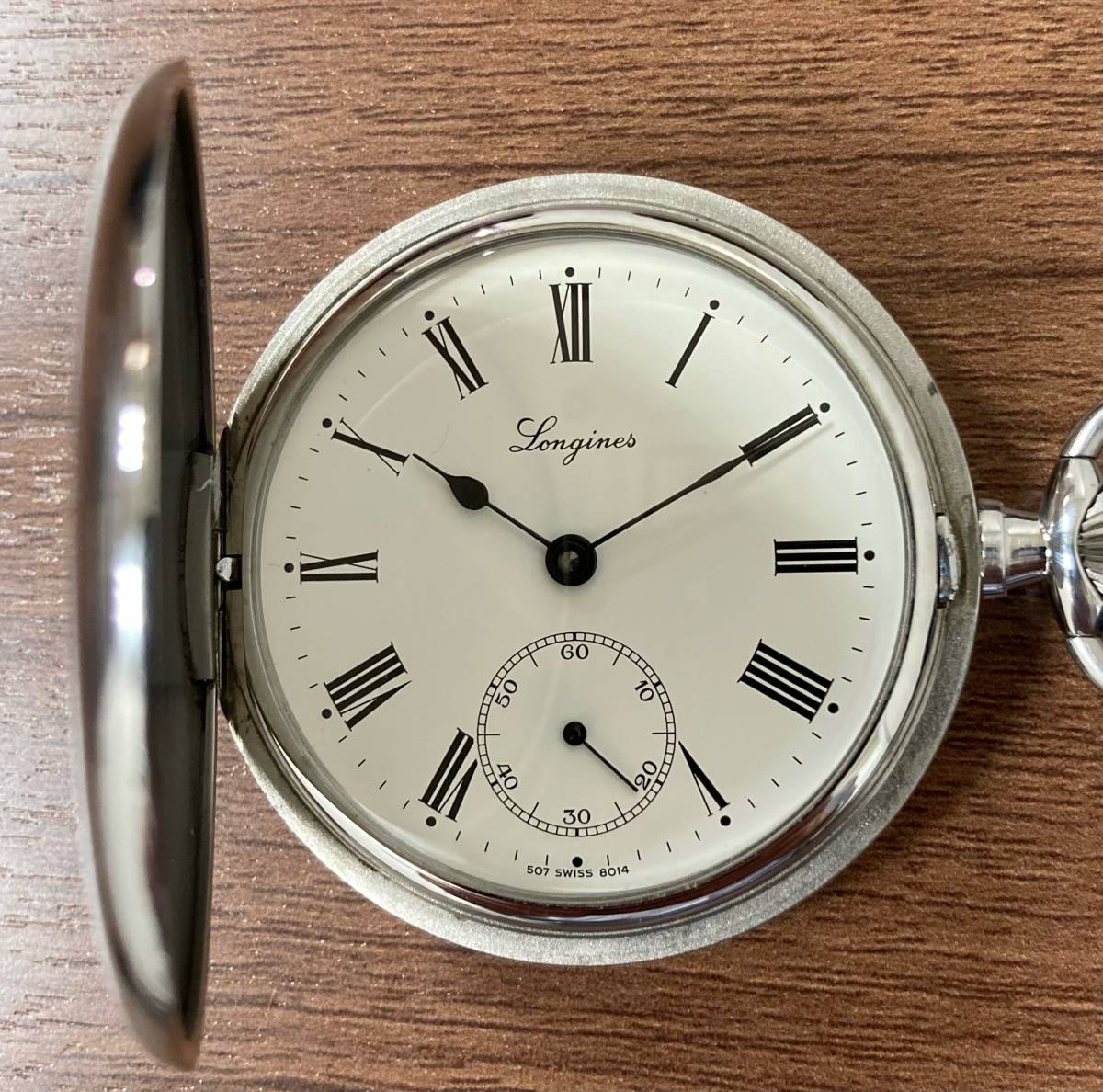 大 2832 LONGINES ロンジン 懐中時計 手巻き 507 8014 白文字盤 記念 ...