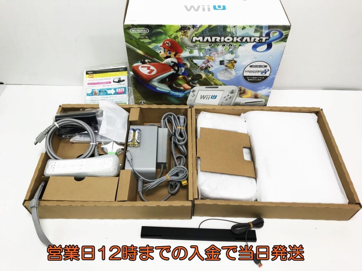 【1円】Wii U マリオカート8 セット シロ ゲーム機本体 初期化動作確認済み 1A3000-608e/F4