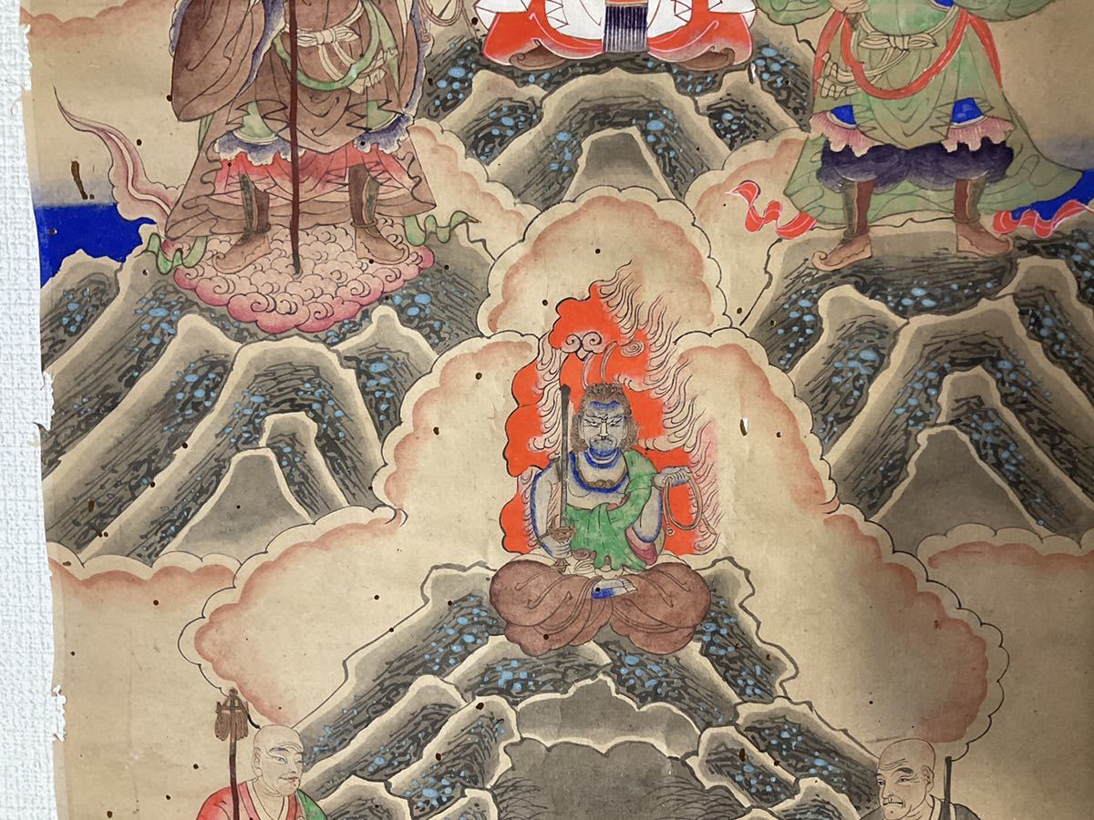 仏画 修験道 | おんたけ王滝村 「御嶽山 三笠山刀利天宮 三尊図」江戸