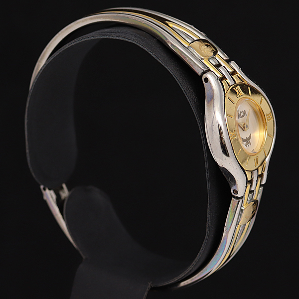 1円☆稼働◎良品【MCM/エムシーエム】白系文字盤 ローマ数字有  