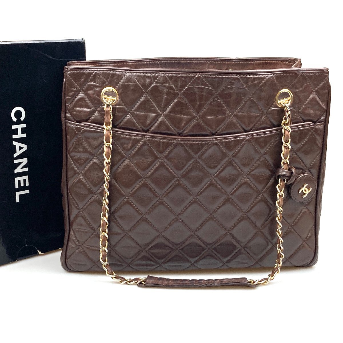CHANEL チェーンショルダーバッグ マトラッセ チェーンショルダー 