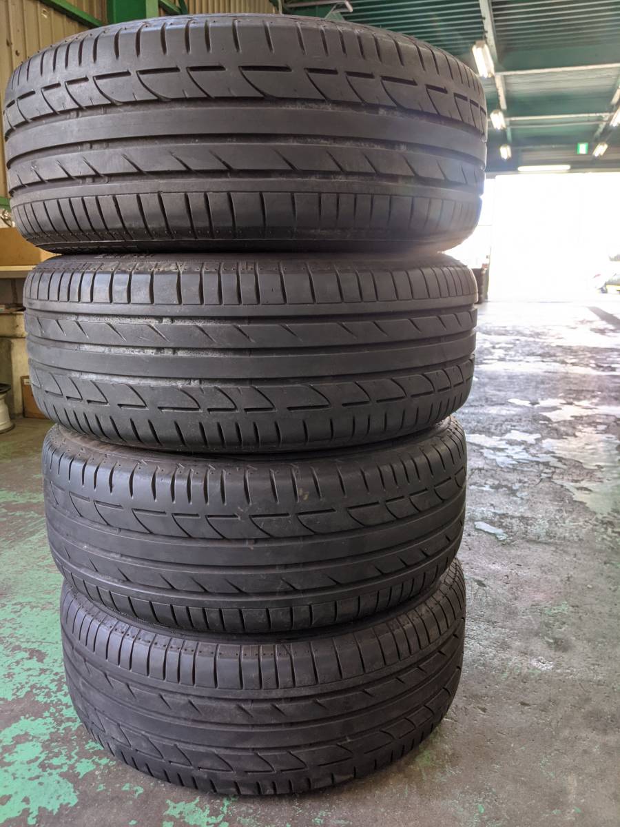 225/55R17 4本（BS POTENZA S001 RFT ） 中古タイヤ 225/55R174本