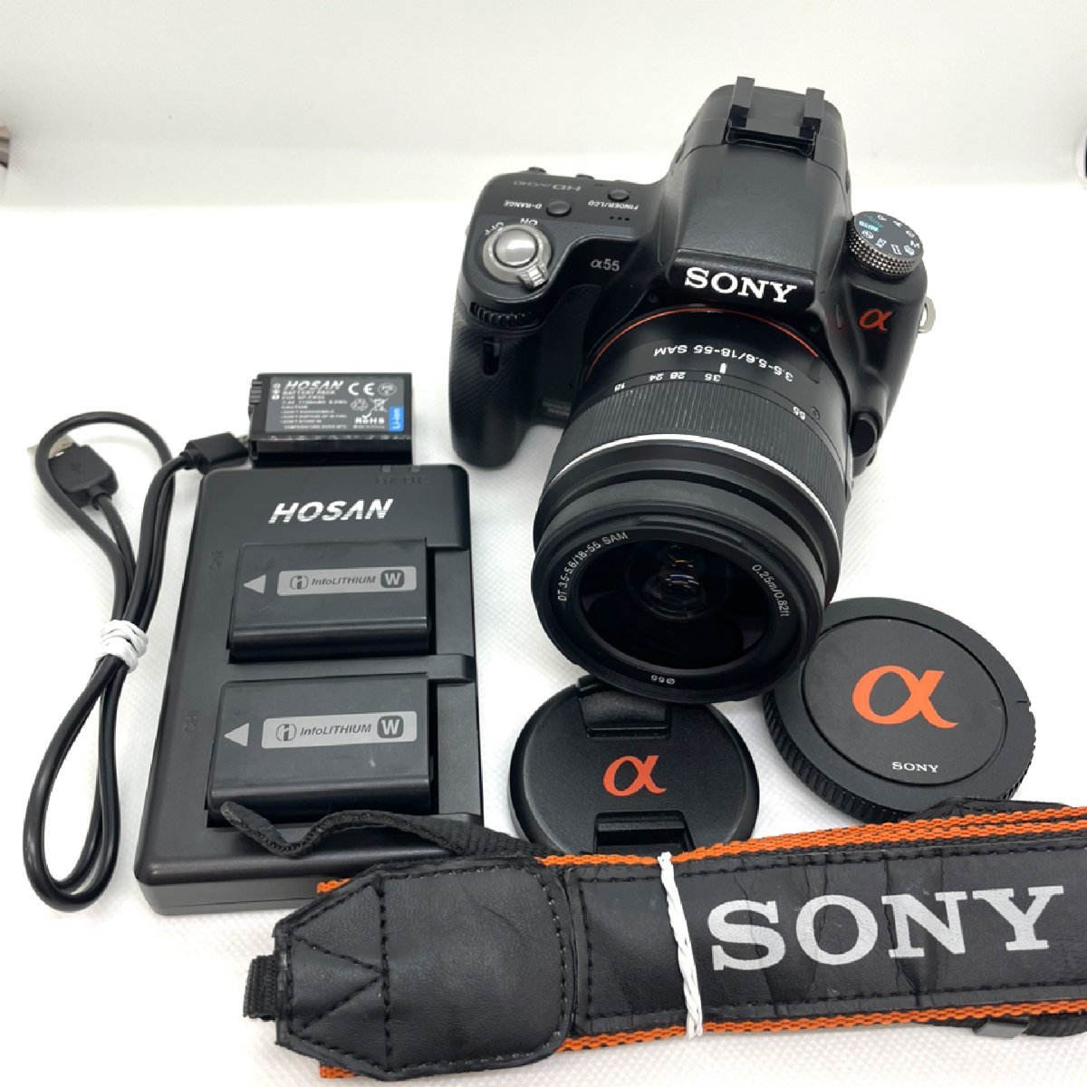 1円～/良品/SONY/ソニー/α55/ボディ/レンズ付/LENS/18-55mm/F3.5-5.6/DT/