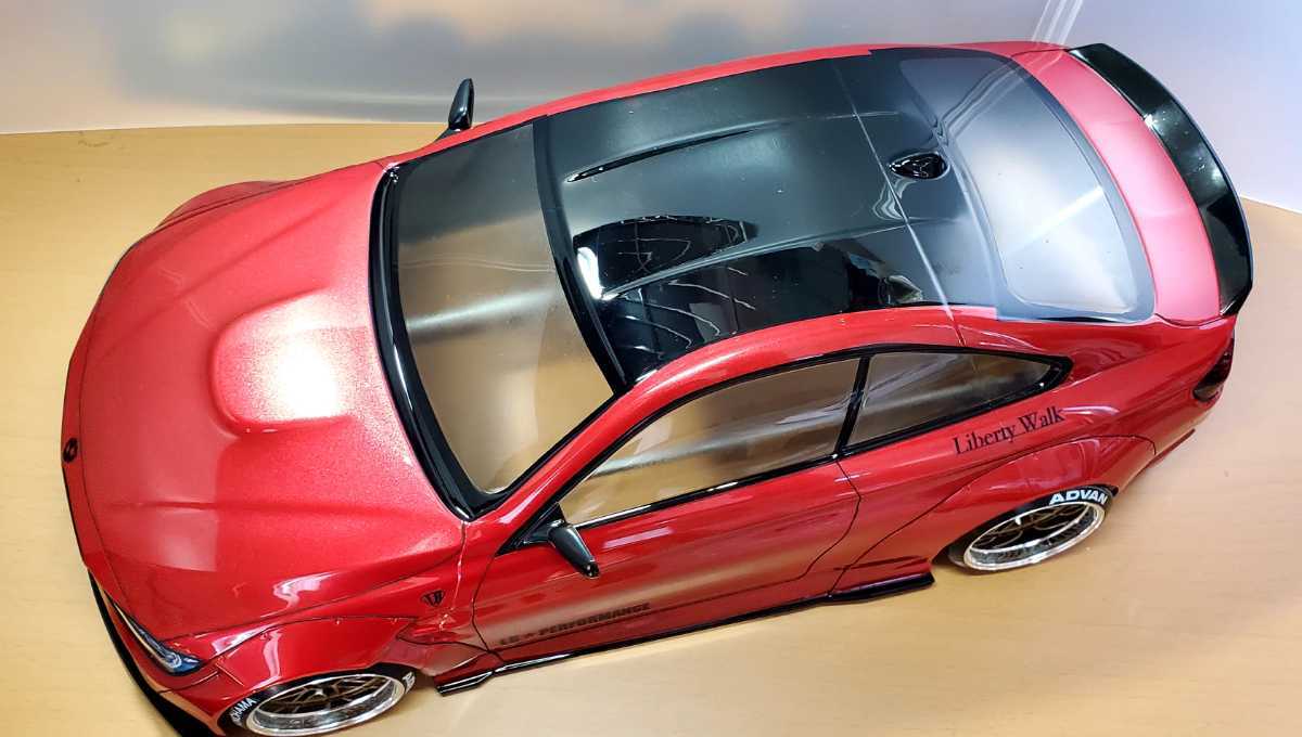 3レーシング BMW M4 LB風 BDY-M4 メタリックレッド塗装済み