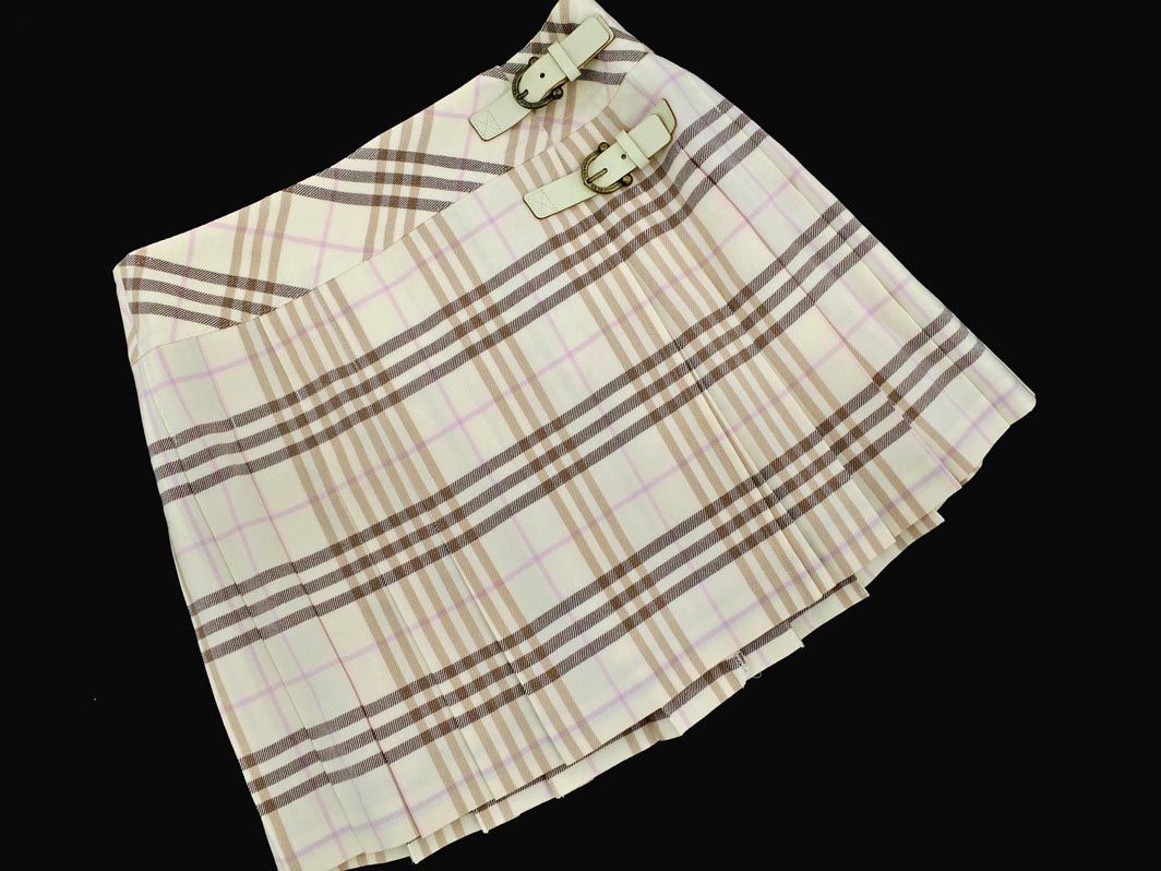 人気，SALE バーバリーブルーレーベル バーバリーチェック プリーツ ミニ 巻き ラップ スカート size38 cec4 レディース(スカート)｜売買されたオークション情報、yahooの商品情報をアーカイブ公開 - オー 女性用