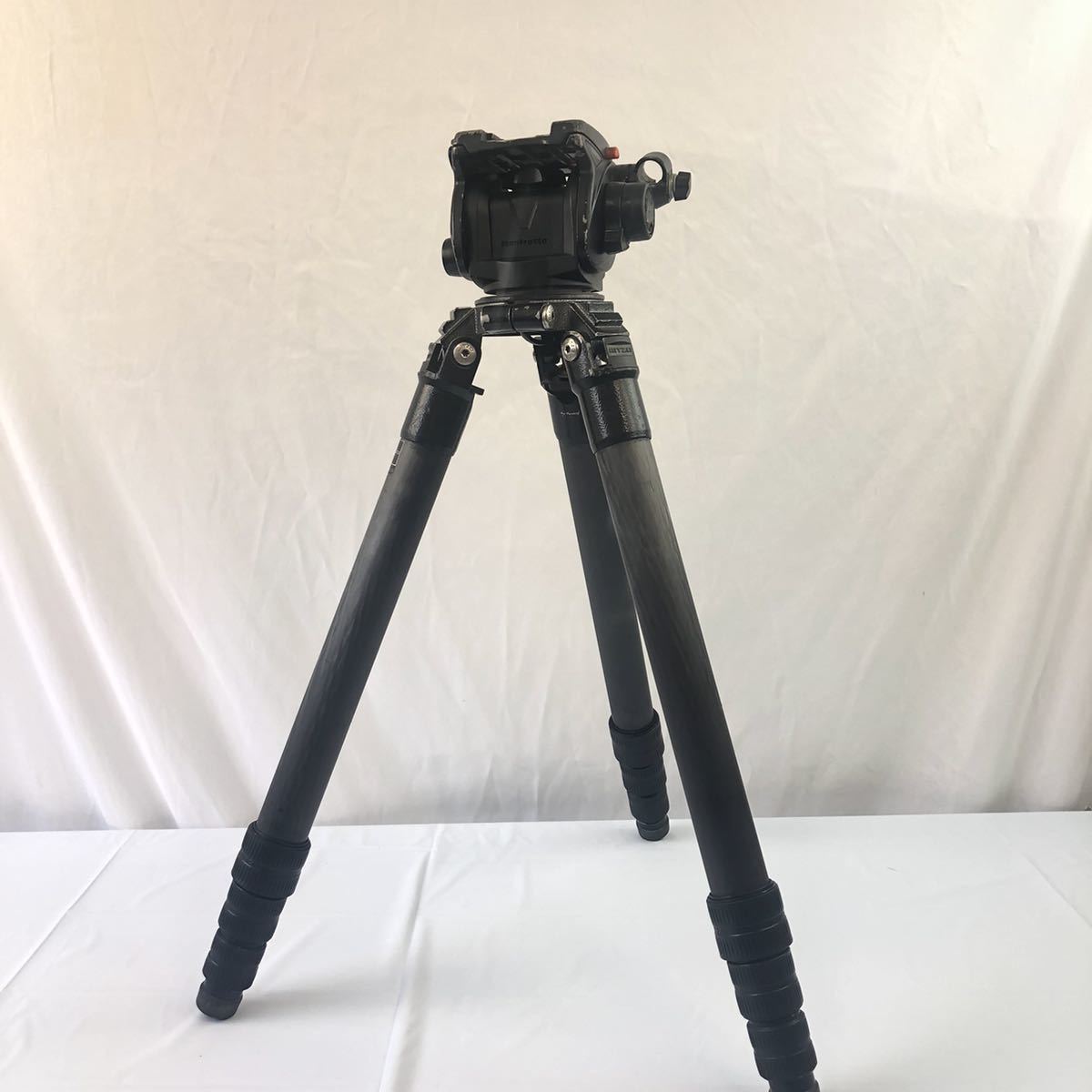 ジャンク】Manfrotto マンフロット Velbon三脚 プロフルードビデオ雲台 