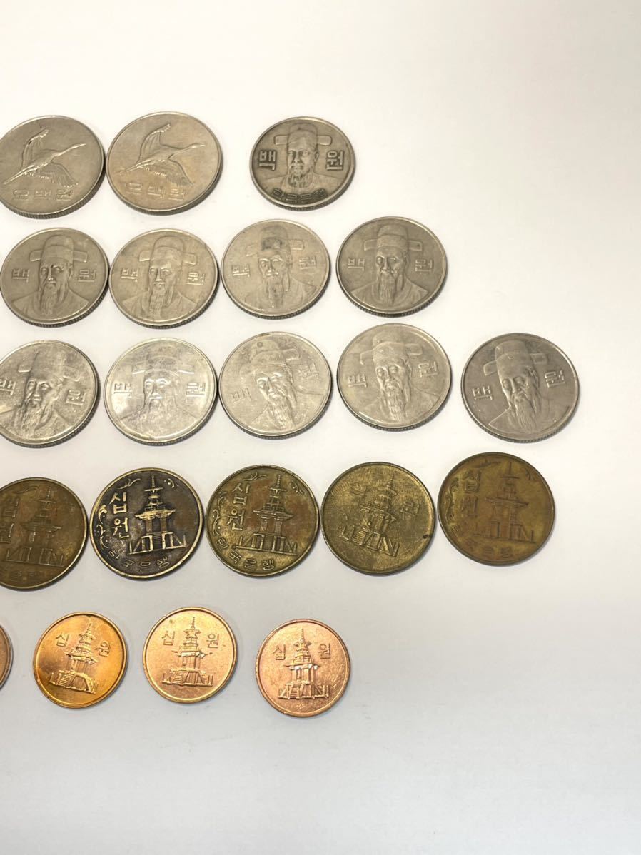 1円【韓国 硬貨おまとめ31枚】500ウォン 100ウォン 50ウォン 10ウォン