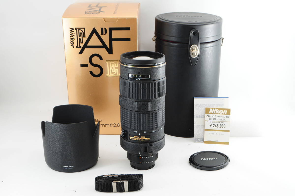 ☆超美品級☆ Nikon ニコン AF-S NIKKOR ED 80-200mm F2.8 D (IF) 元箱付 カビ・クモリ皆無の光学！大満足の付属品 純正フード付き A303(ニコン)｜売買されたオークション情報、Yahoo!オークション(旧ヤフオク!) の商品情報をアーカイブ公開 - オークファン（aucfan.com） | ■美品■ Nikon AF-S 80-200mm F2.8D ED IF | レンズ(ズーム) | Lehdpw