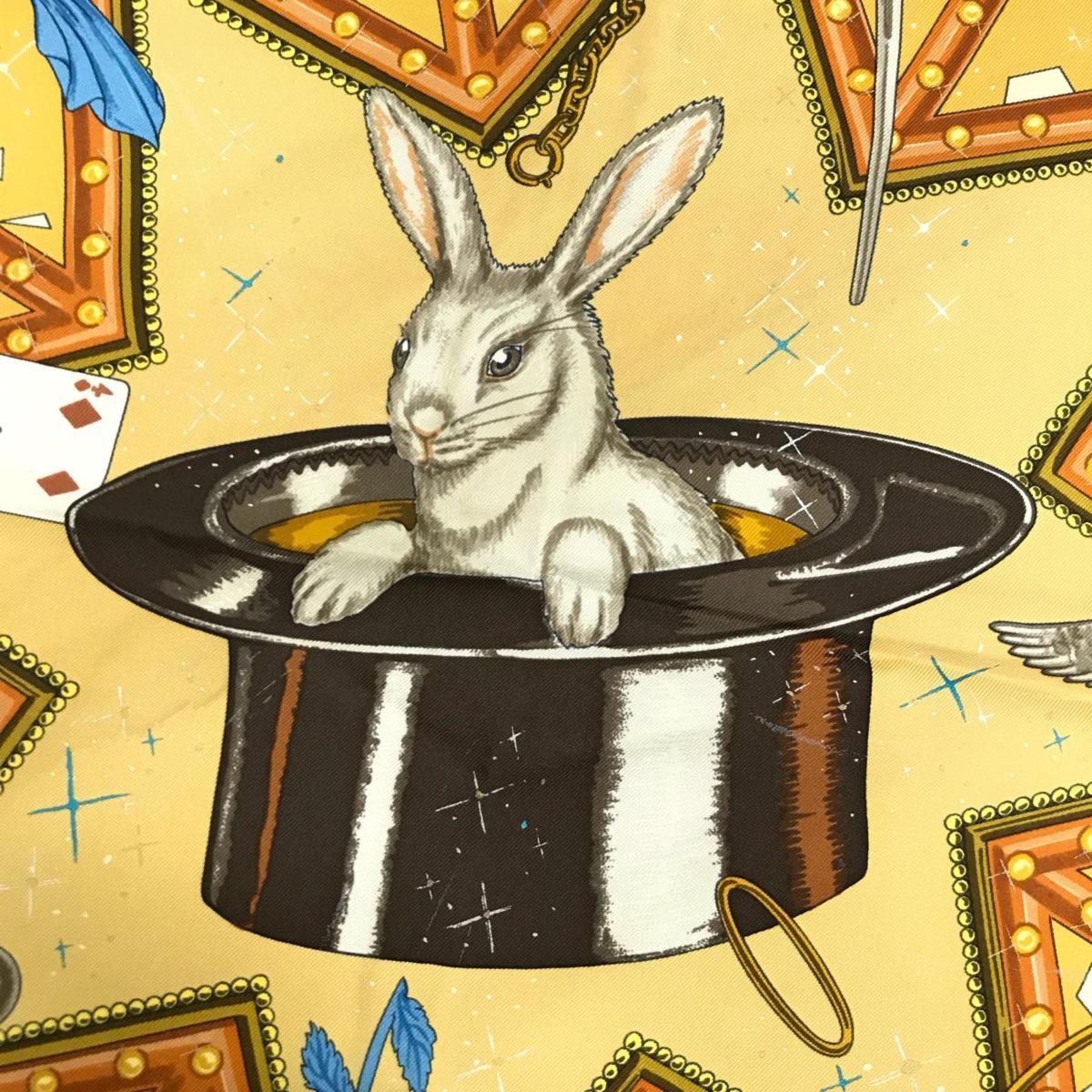 エルメス【Hermes】 スカーフ カレ90 LA MAGIE マジック うさぎ/ウサギ