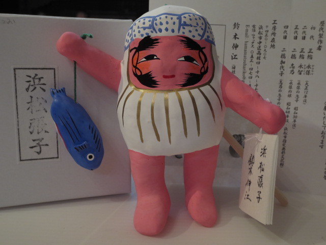 浜松張子 鈴木伸江 酒買いだるま 白徳利 鰹 浜松張子 鈴木伸江 酒買いだるま 白徳利 鰹