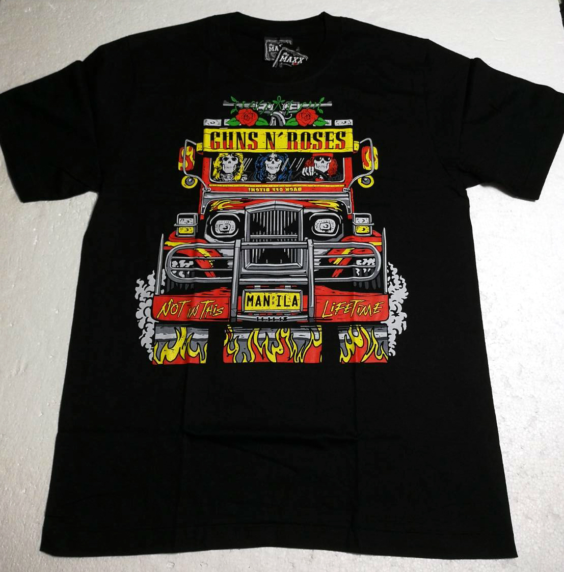 低価，SALE GUNS N&rsquo; ROSES ガンズアンドローゼズ 両面プリント バンドTシャツ 半袖 Lサイズ レアデザイン 2018年ツアーTシャツ(Tシャツ)｜売買されたオークション情報、yahooの商品情報をアーカイブ公開 - Tシャツ