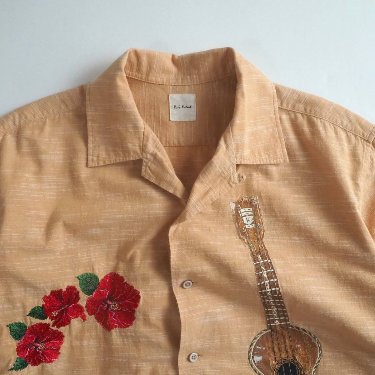 カールヘルム Karl Helmut 正規品 半袖シャツ 刺繍 オープンカラー