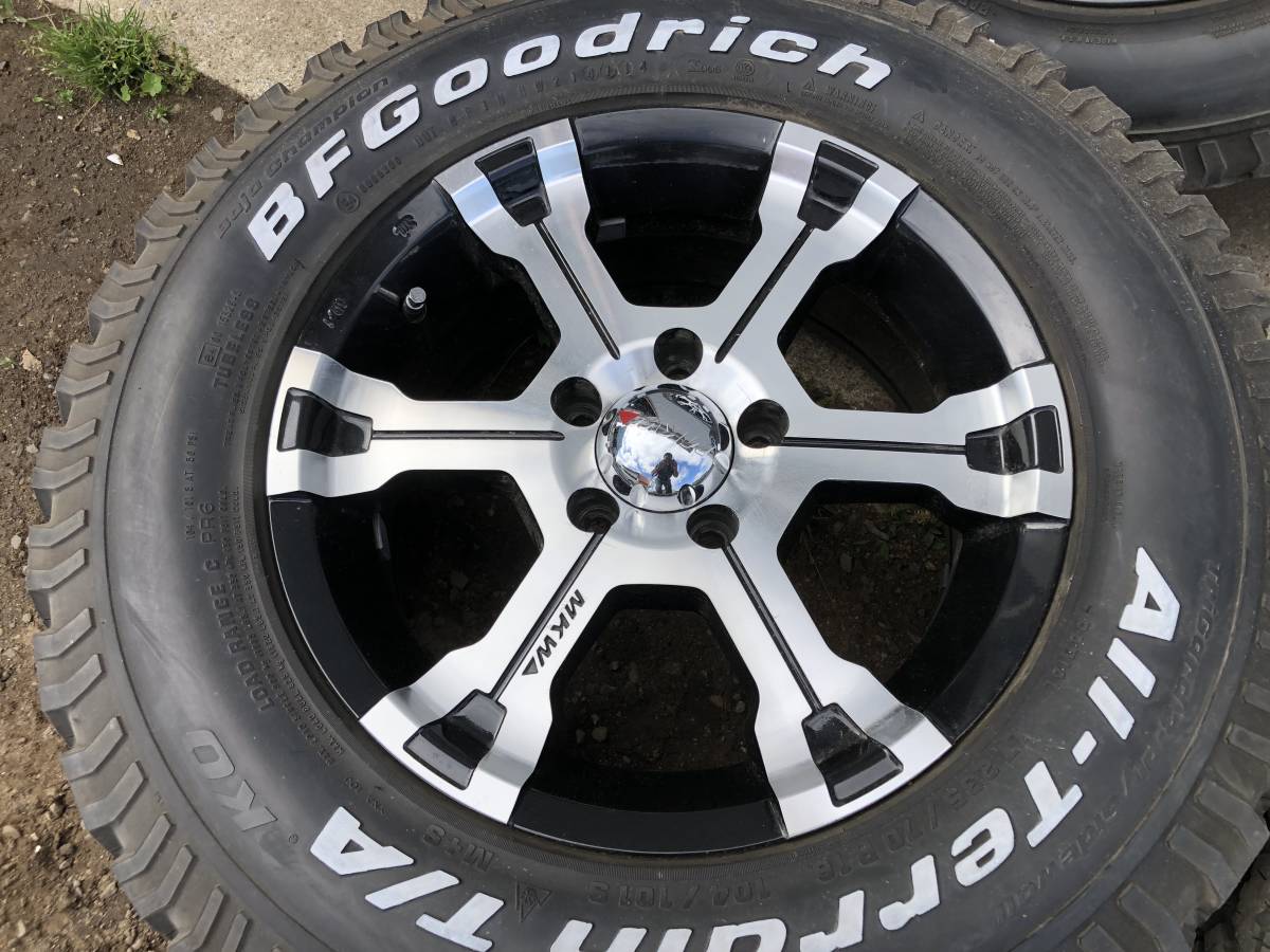 1円スタート】MKW MK-36 ブラポリ 16インチアルミ 235/70R16 BFグッド 