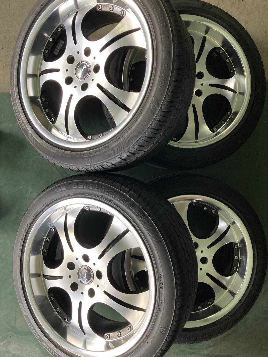タイヤ、ホイール YT)アルミ・タイヤ Lowenzahn 18×7.5J+48 114.3/5H SEIBERLING SL201 225/45R18 4本
