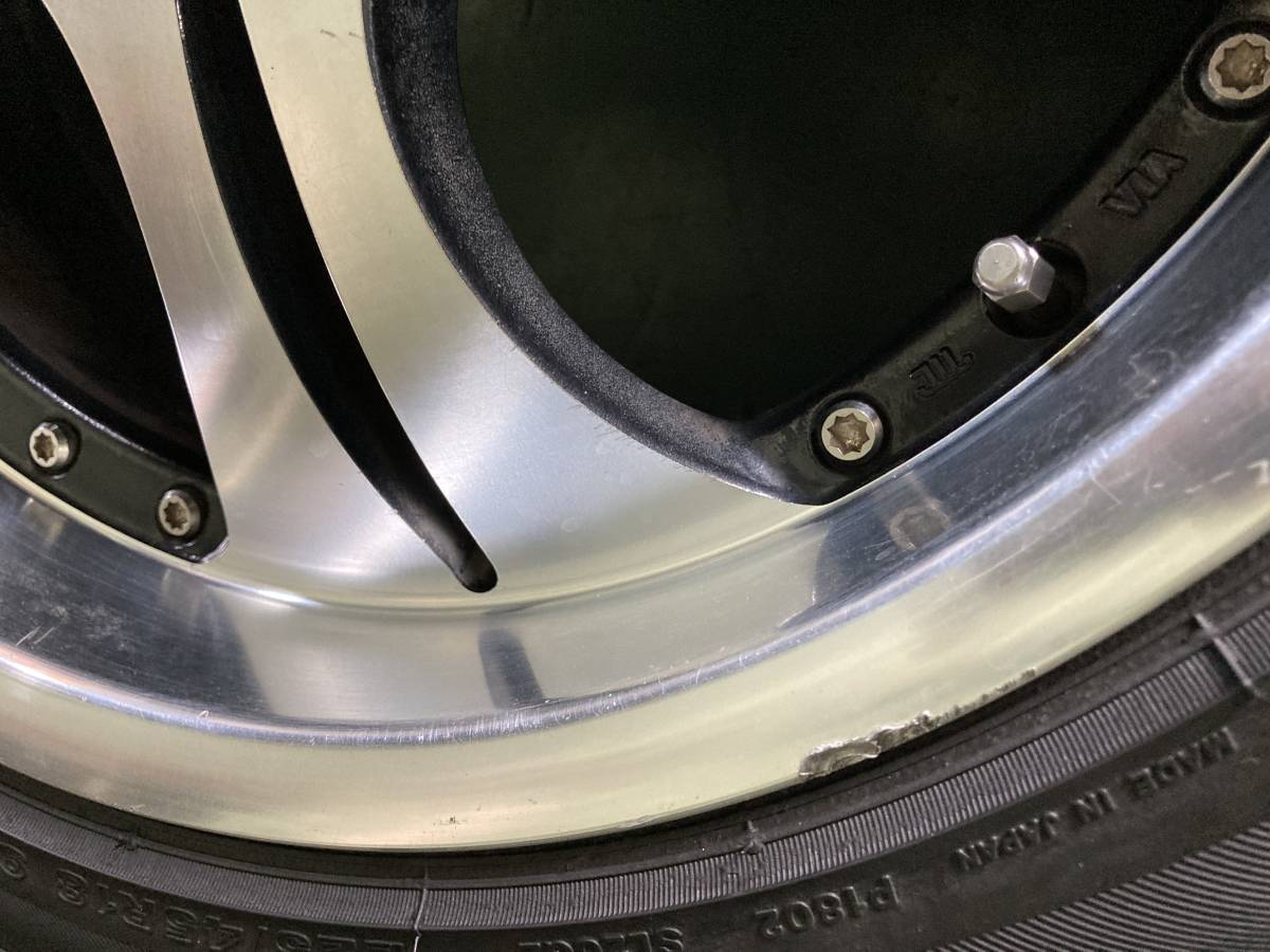 タイヤ、ホイール YT)アルミ・タイヤ Lowenzahn 18×7.5J+48 114.3/5H SEIBERLING SL201 225/45R18 4本