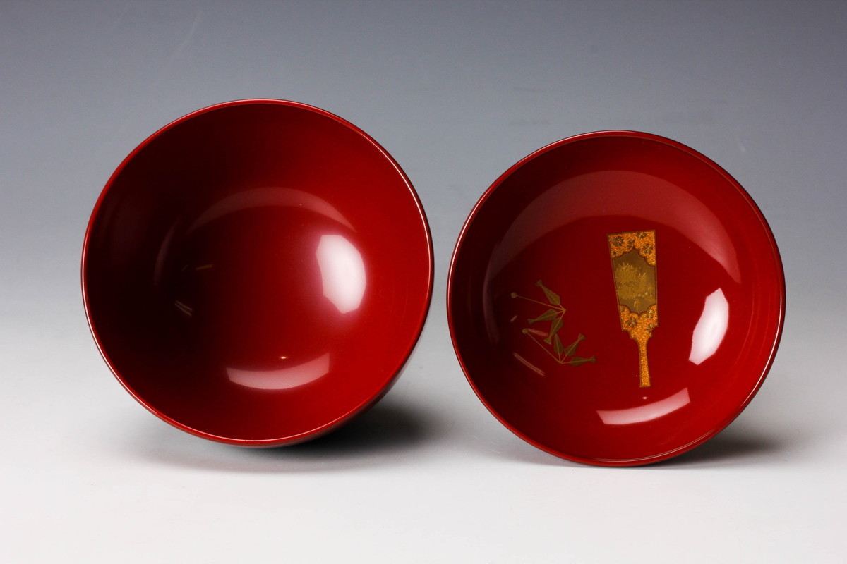 佳香】 輪島塗五節句蒔絵吸物椀 五客 仕立箱(椀)｜売買された