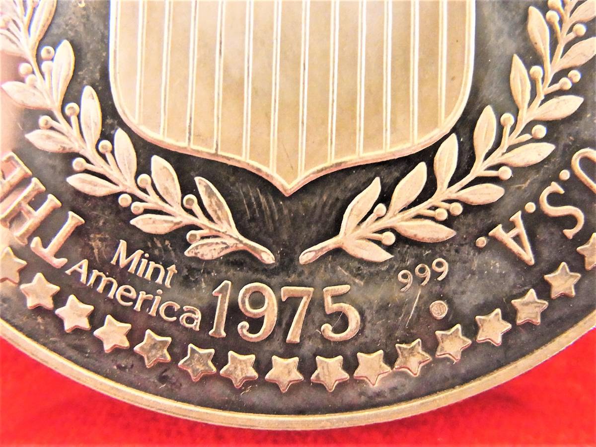 y*様 1975年 天皇皇后 御訪米記念メダル 純銀999 68g ケース 保証 公式通販 天皇・皇后両陛下御訪米記念メダル1975年 ◇昭和天皇 皇后両