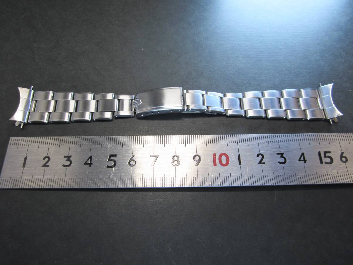 ビ*ア様 ROLEX純正飛び出し王冠リベットブレス FF60ラグ幅19mm12コ 伸び少ない ロレックス リベットブレス 飛び出し王冠ブレス ラグ幅
