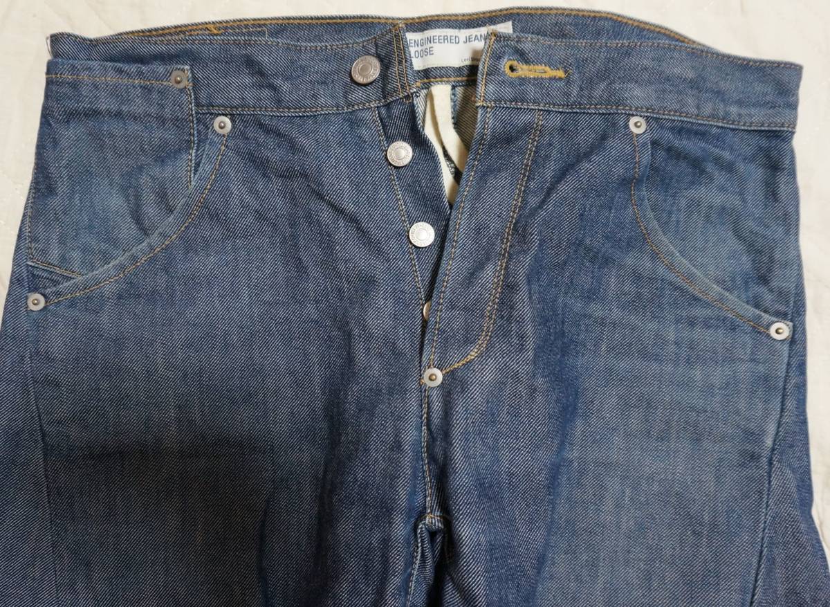 Levi's ENGINEERED JEANS LOOSE W30 リーバイス エンジニアード ボタン
