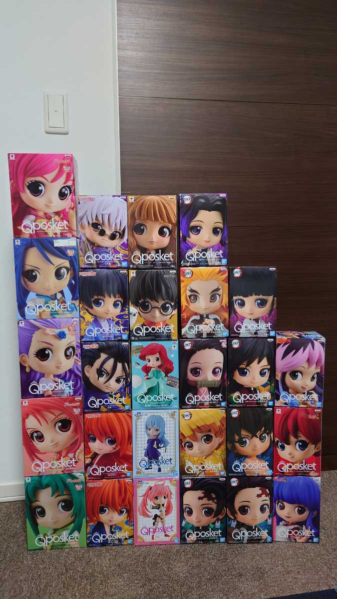 Qposket 開封品27体セット 鬼滅 るろうに剣心 プリキュア らんま 他  