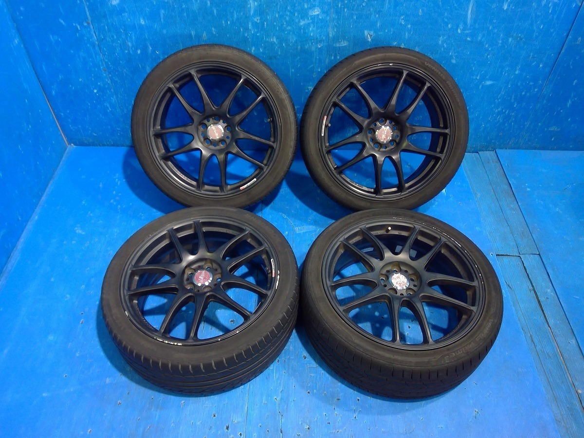 【新作登場，HOT】 WORK ワーク エモーション CR 極 マットブラック 軽量 18インチ アルミホイール 18x7.5J +53 5穴 PCD:100 4本 プリウス 86 BRZ レガシィ等(ラジアルタイヤ)｜売買されたオークション情報、yahooの商品情 5穴