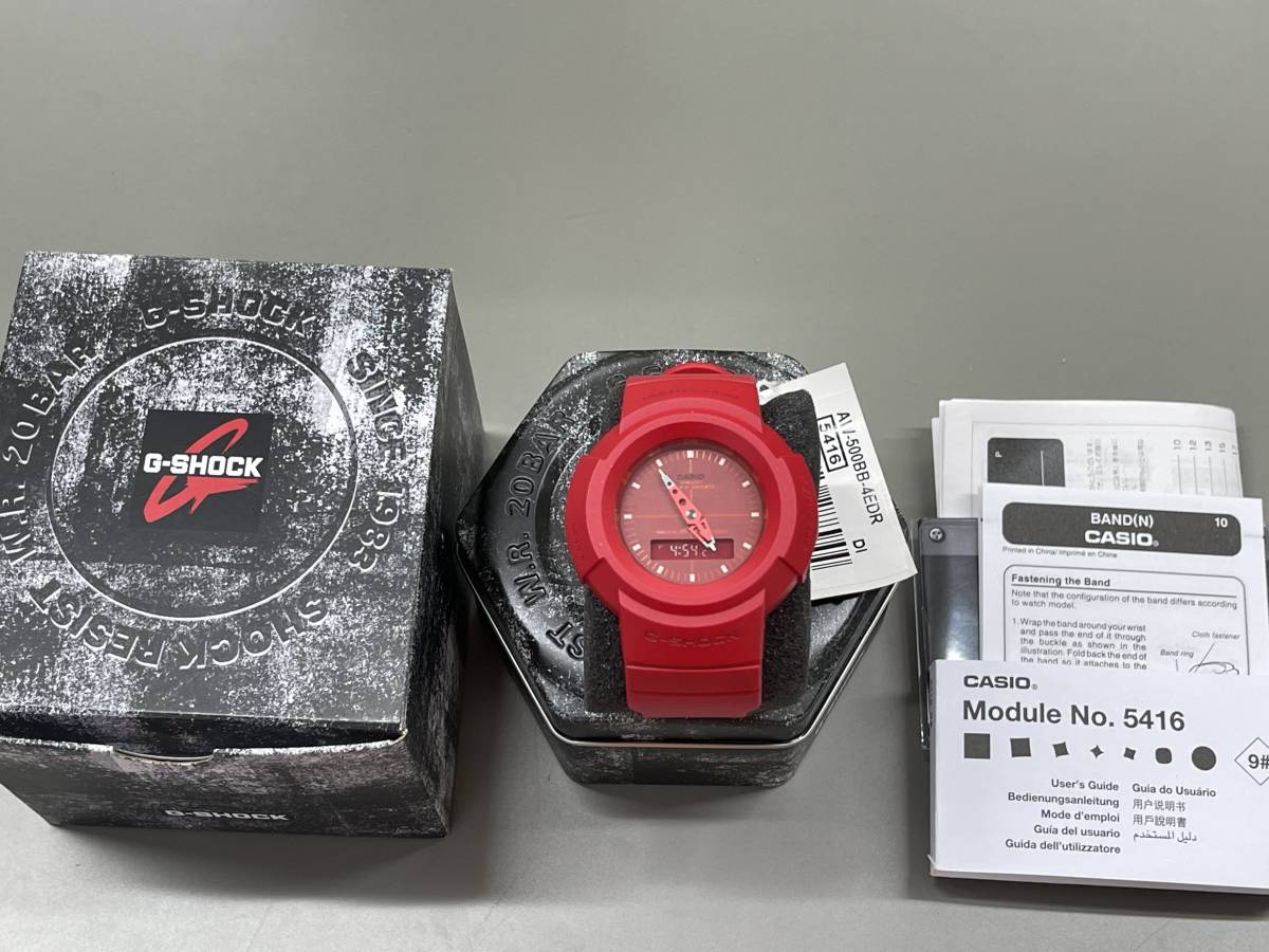 新品】CASIO カシオ G-SHOCK ジーショック AW-500BB-4EDR レッド【未 