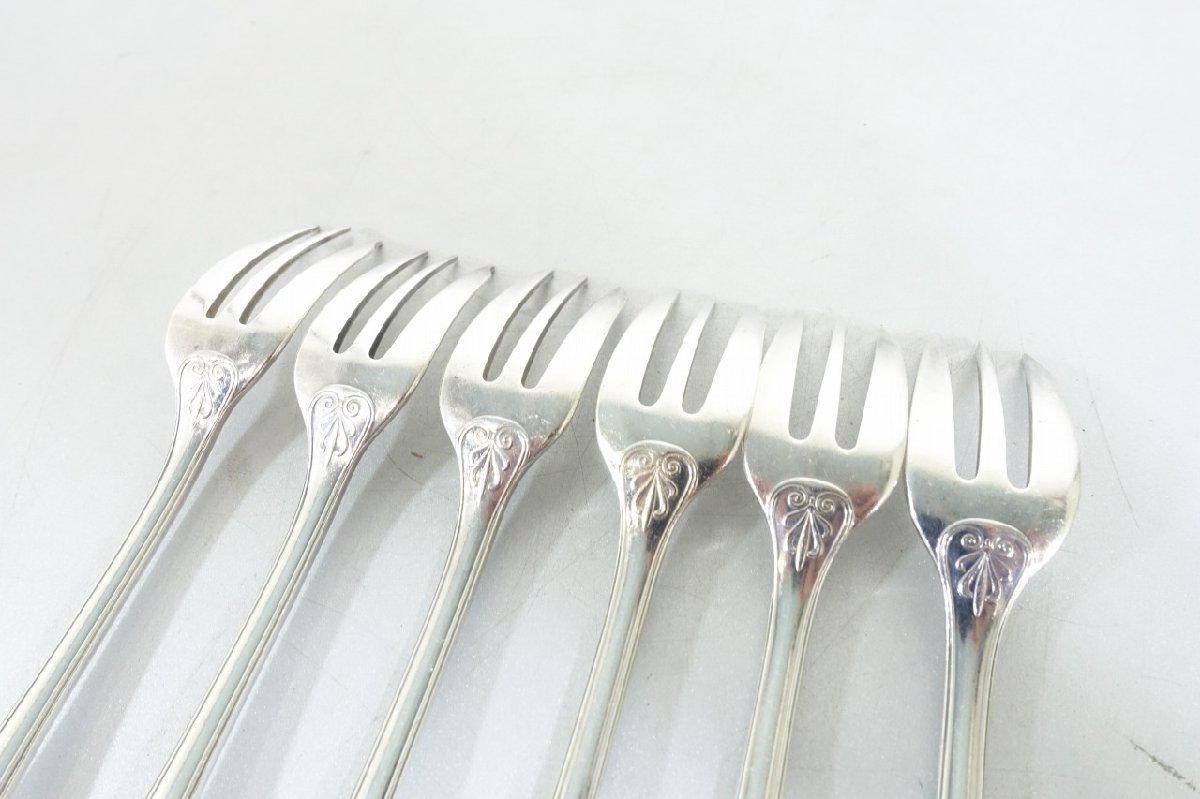 クリストフル パール ケーキフォーク 6本 カトラリー 美品☆仏蘭西高級
