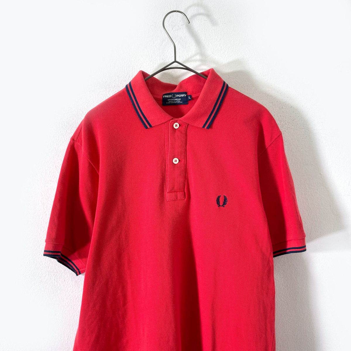 80s ビンテージ◇FRED PERRY フレッドペリー 半袖 ポロシャツ レッド 