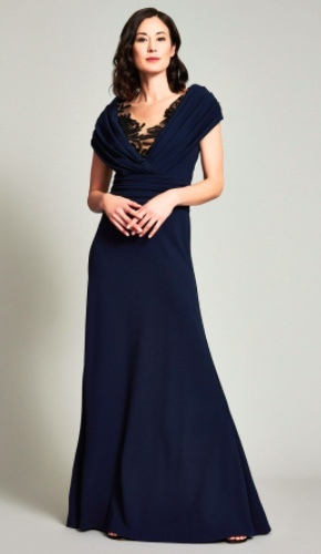 TADASHI SHOJI　タダシショージ　NAVY　ロングフォーマルドレス　「S 」/ ９号程度