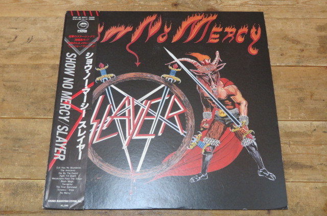 即決・LP レコード・帯有り☆SHOW NO MERCY/SLAYER・SP25-5108・ショウ