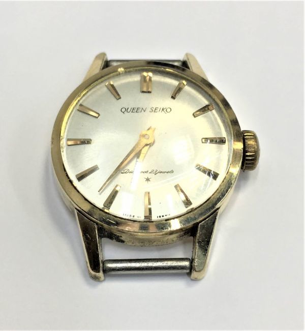 ⑥ クイーン セイコー レディース 手巻き 腕時計 ゴールドカラー 動作  