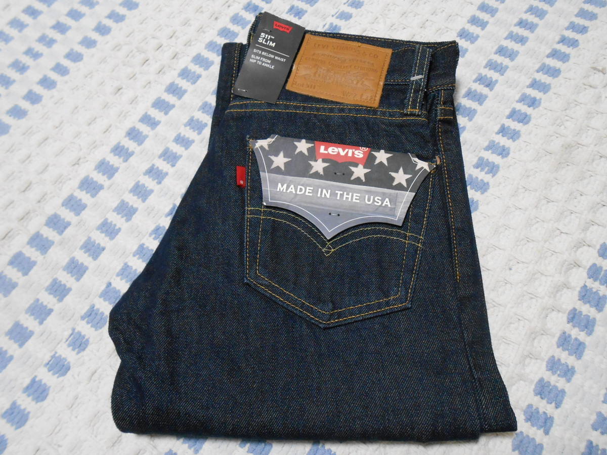品質保証，お買い得 米国製 リーバイス プレミアム511 SLIM W27 Rタブ 赤ミミ スリム 045112303 501XX ラスト1本(W27以下)｜売買されたオークション情報、yahooの商品情報をアーカイブ公開 - オークファン W27以下