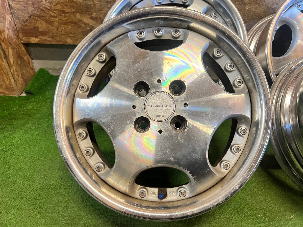 AME SHALLEN シャレン ディッシュ 15インチ 6J 6.5J +42 PCD100 4H 4本 