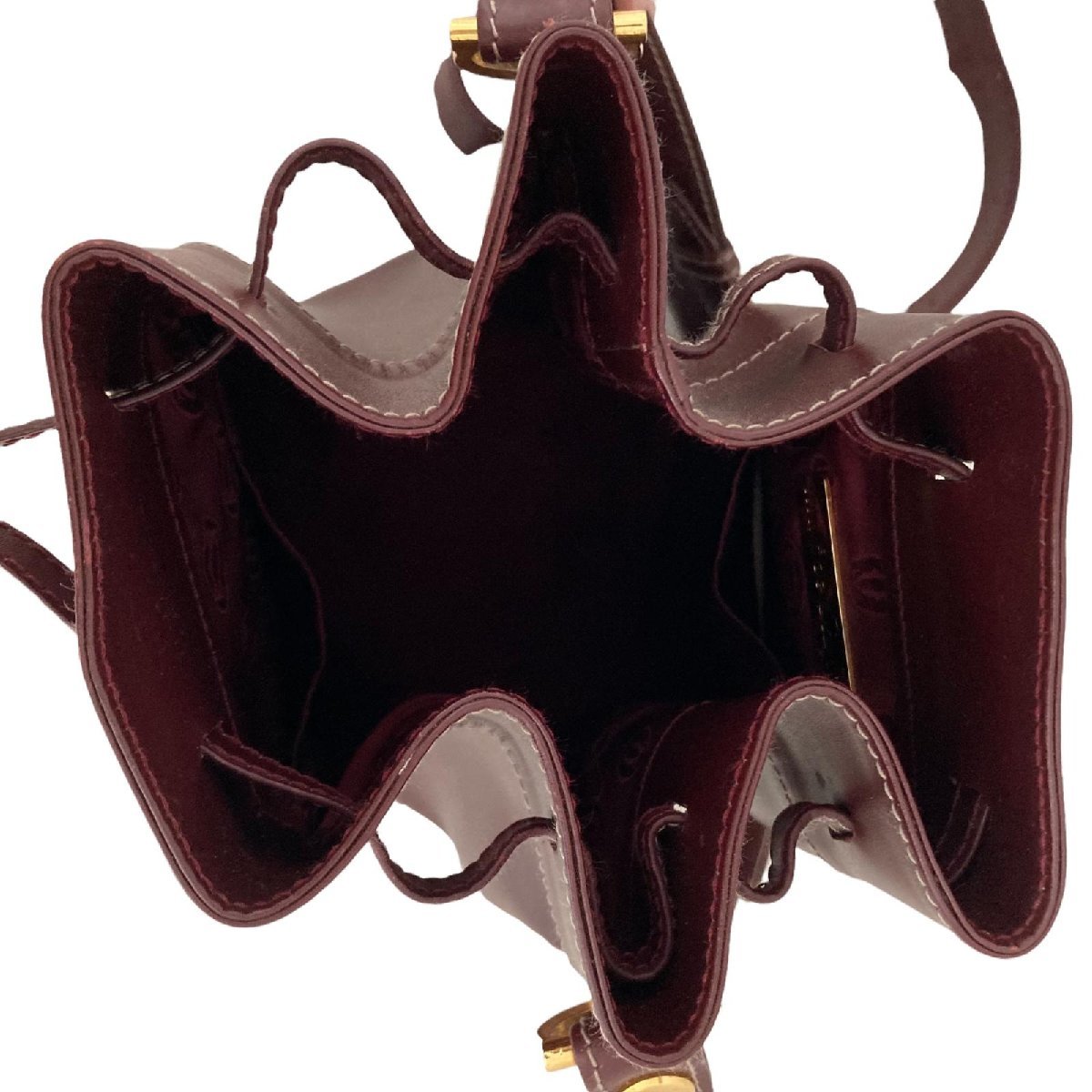 Cartier】ショルダーバッグ マストライン ゴールド金具 レザー 