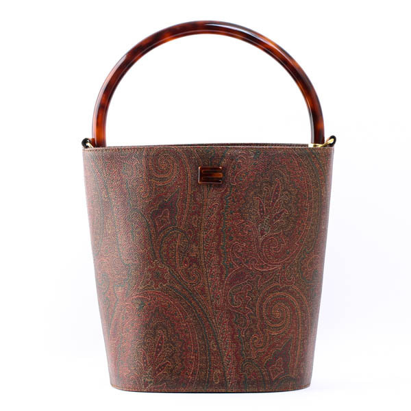 ペイズリー柄 ETRO ハンドバッグ エトロ バケツ型 トートバッグ 