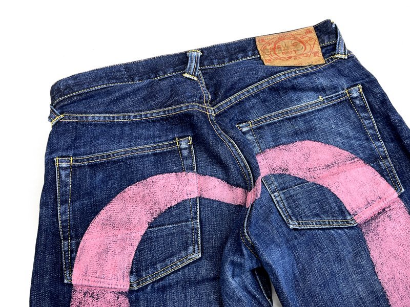 No2デニム ロット2000 カモメ ビックカモメ EVISU 黒カモメ W31 トラ耳 